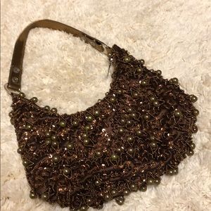 Brown Beaded purse